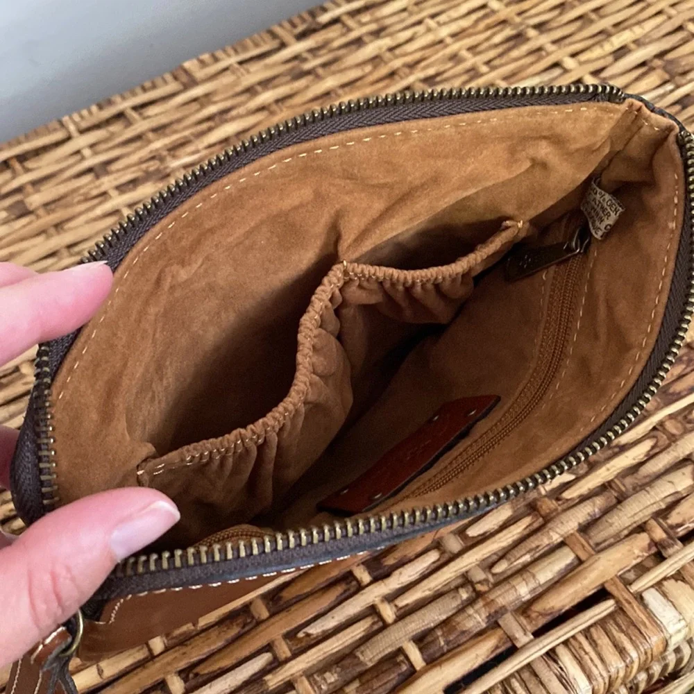 Patricia Nash leather large wristlet bag